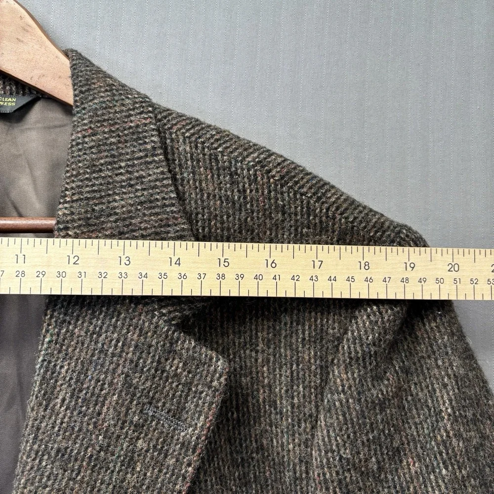 Vintage Brassard Mens 42R Tweed Blazer Brown Wool Sport Coat Dark Academia USA